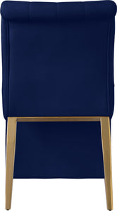 Curve Navy Velvet Dining Chair