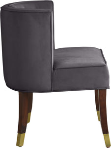 Perry Grey Velvet Dining Chair - Furnish 4 Less 98 (NY)*