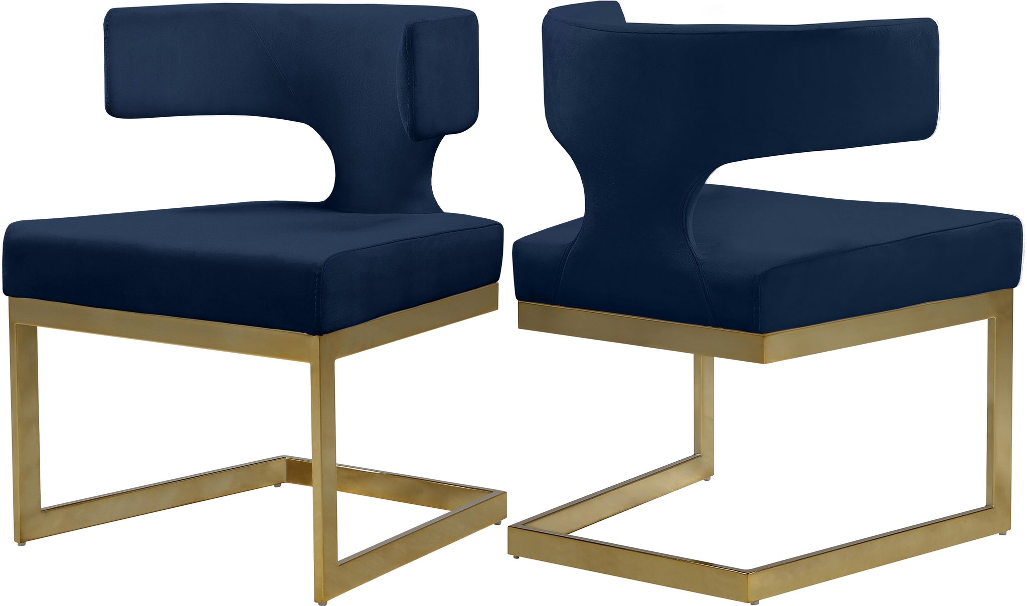 Alexandra Navy Velvet Dining Chair image