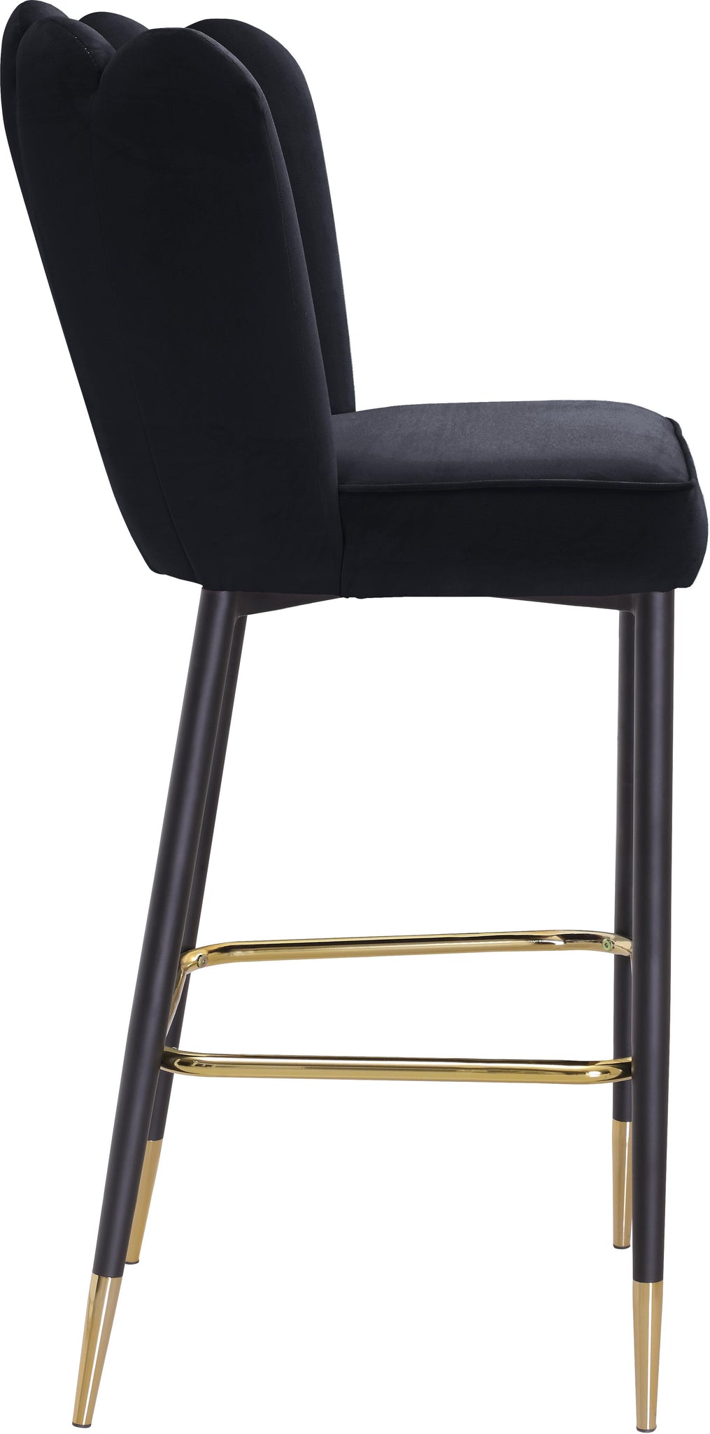 Lily Black Velvet Stool - Furnish 4 Less 98 (NY)*