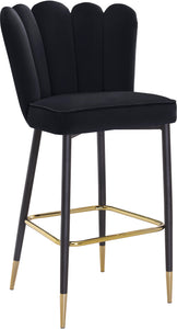 Lily Black Velvet Stool - Furnish 4 Less 98 (NY)*