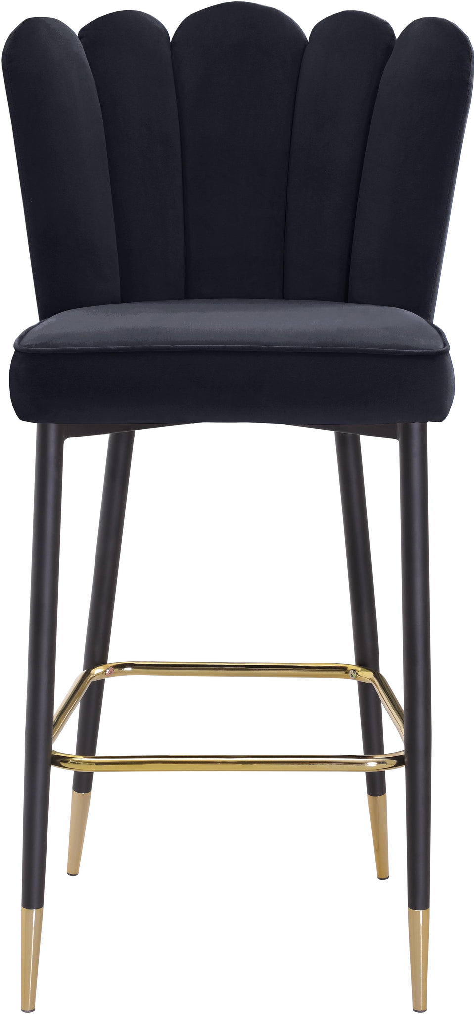 Lily Black Velvet Stool - Furnish 4 Less 98 (NY)*