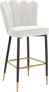 Lily Cream Velvet Stool - Furnish 4 Less 98 (NY)*