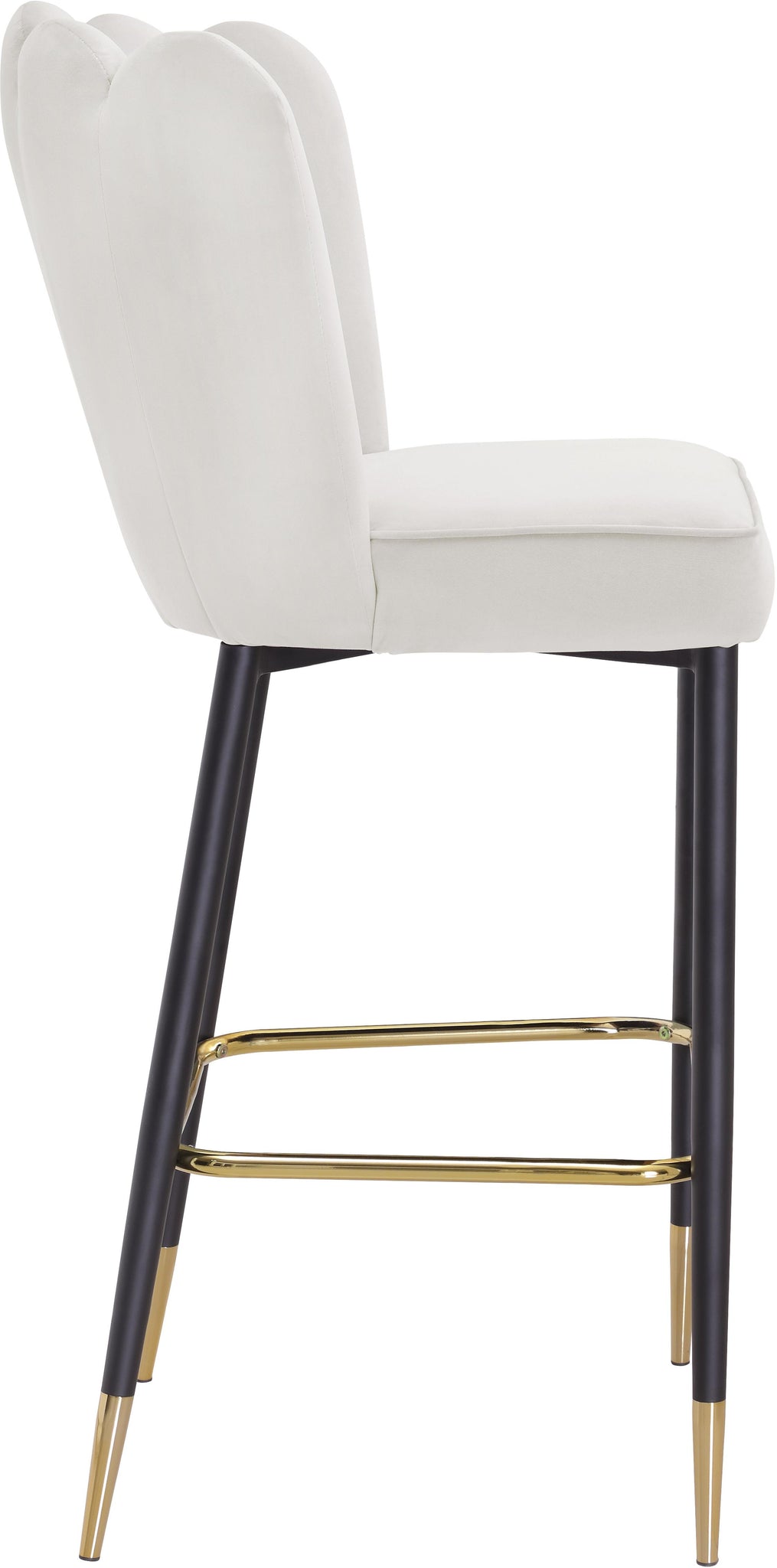 Lily Cream Velvet Stool - Furnish 4 Less 98 (NY)*