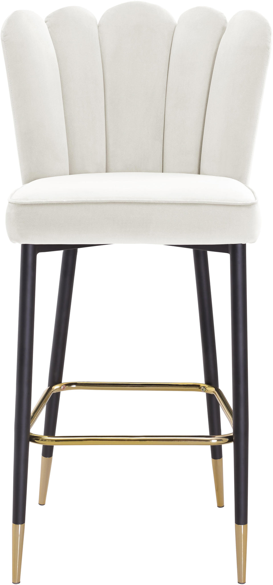 Lily Cream Velvet Stool - Furnish 4 Less 98 (NY)*