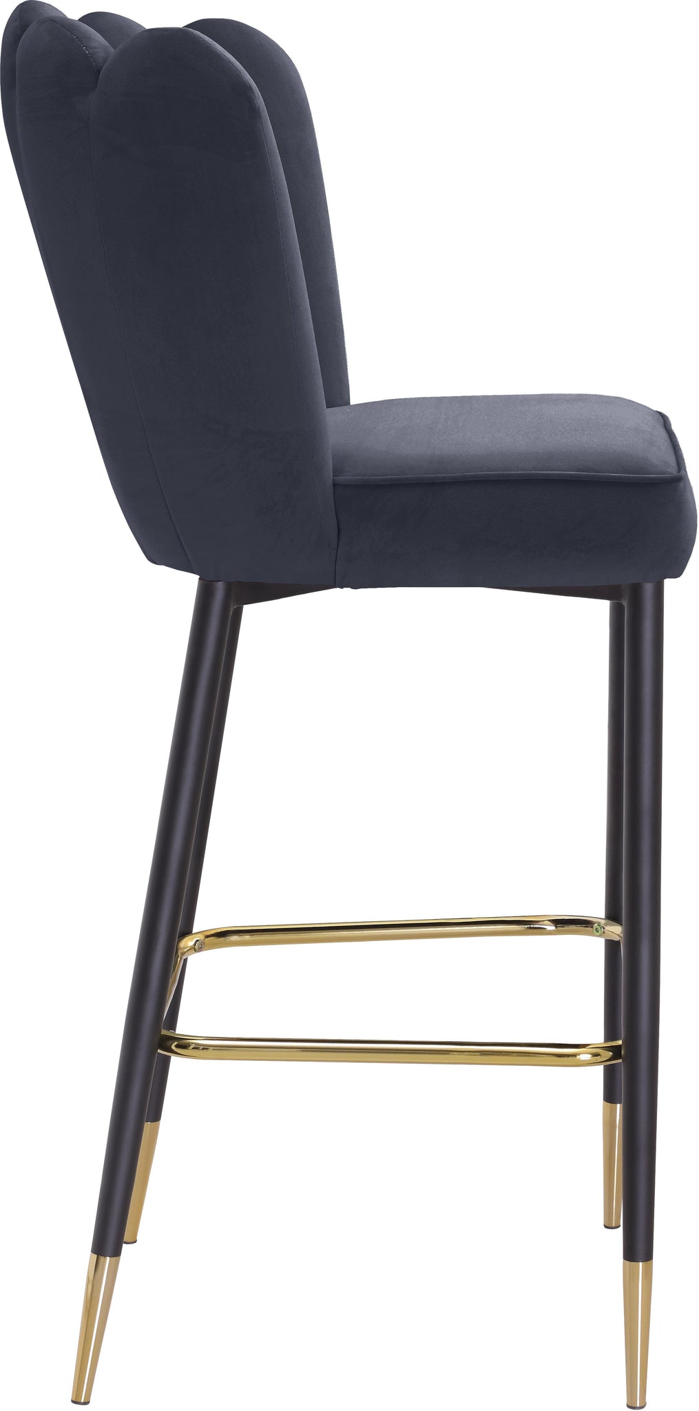 Lily Grey Velvet Stool - Furnish 4 Less 98 (NY)*