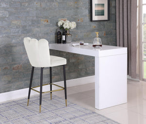 Lily Cream Velvet Stool - Furnish 4 Less 98 (NY)*