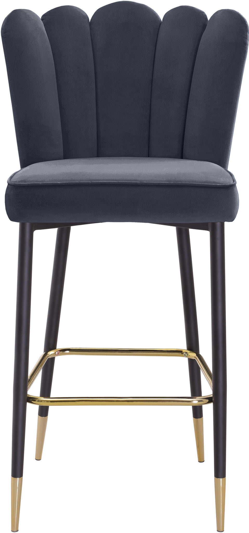 Lily Grey Velvet Stool - Furnish 4 Less 98 (NY)*