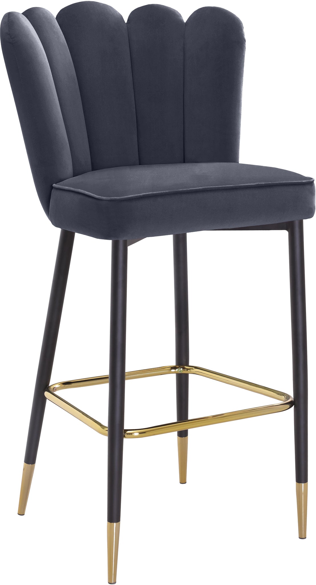 Lily Grey Velvet Stool - Furnish 4 Less 98 (NY)*