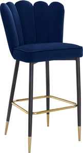 Lily Navy Velvet Stool - Furnish 4 Less 98 (NY)*