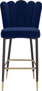 Lily Navy Velvet Stool - Furnish 4 Less 98 (NY)*