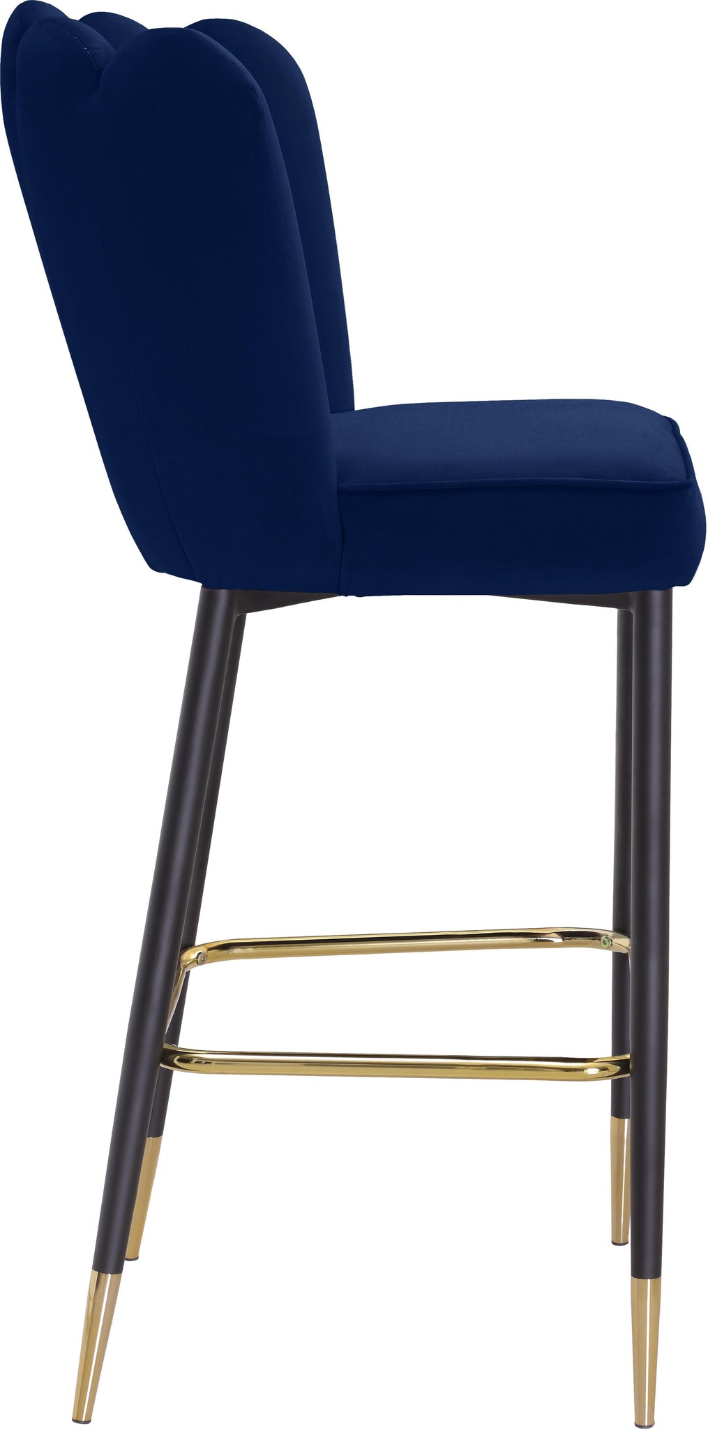 Lily Navy Velvet Stool - Furnish 4 Less 98 (NY)*