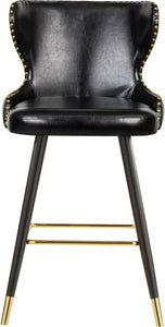 Hendrix Black Faux Leather Counter/Bar Stool