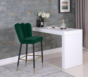 Lily Green Velvet Stool - Furnish 4 Less 98 (NY)*