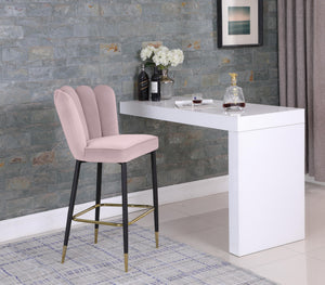 Lily Pink Velvet Stool - Furnish 4 Less 98 (NY)*