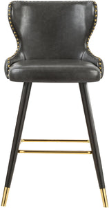 Hendrix Grey Faux Leather Counter/Bar Stool