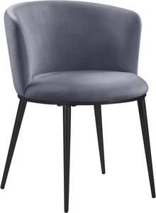 Skylar Grey Velvet Dining Chair