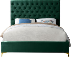 Cruz Green Velvet King Bed - Furnish 4 Less 98 (NY)*