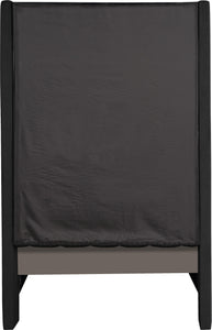 Fritz Black Velvet Twin Bed - Furnish 4 Less 98 (NY)*