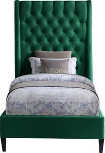 Fritz Green Velvet Twin Bed - Furnish 4 Less 98 (NY)*