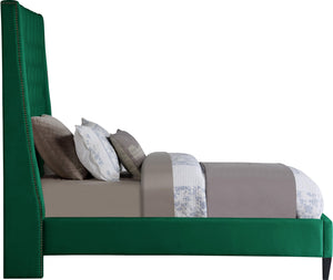 Fritz Green Velvet Twin Bed - Furnish 4 Less 98 (NY)*