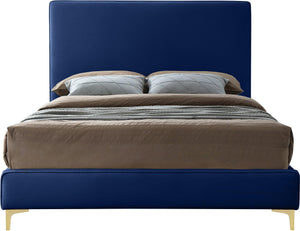 Geri Navy Velvet King Bed - Furnish 4 Less 98 (NY)*