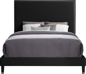 Harlie Black Velvet Full Bed - Furnish 4 Less 98 (NY)*