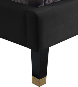 Harlie Black Velvet Full Bed - Furnish 4 Less 98 (NY)*