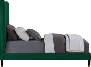 Harlie Green Velvet Twin Bed - Furnish 4 Less 98 (NY)*