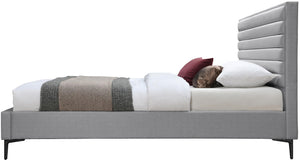 Hunter Grey Linen Queen Bed - Furnish 4 Less 98 (NY)*