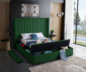 Kiki Green Velvet Full Bed (3 Boxes) - Furnish 4 Less 98 (NY)*