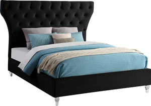 Kira Black Velvet King Bed image