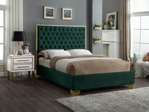 Lana Green Velvet Full Bed - Furnish 4 Less 98 (NY)*