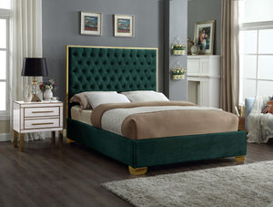 Lana Green Velvet King Bed - Furnish 4 Less 98 (NY)*