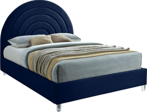 Rainbow Navy Velvet Full Bed image