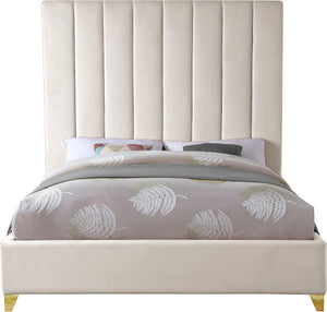 Via Cream Velvet Full Bed - Furnish 4 Less 98 (NY)*