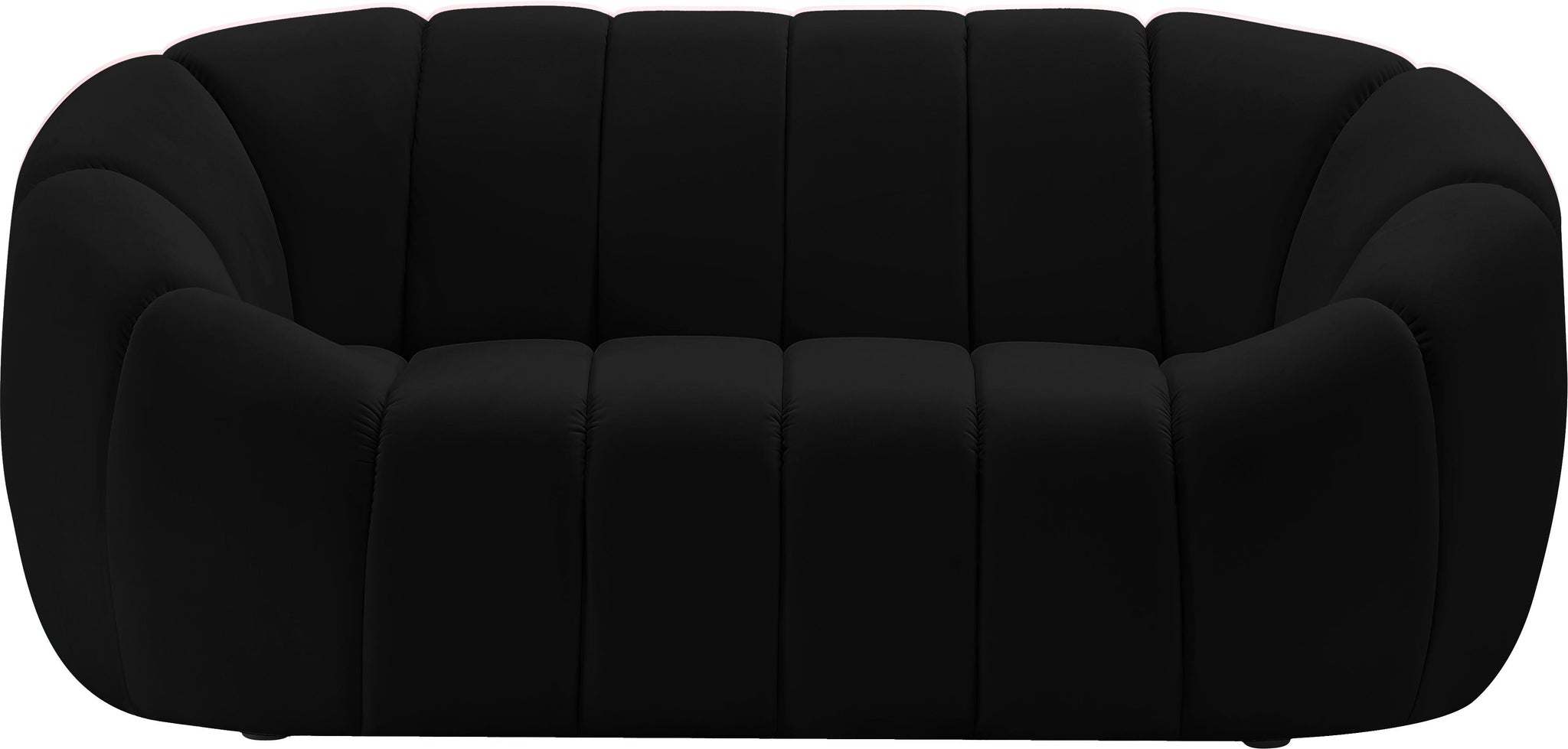 Elijah Black Velvet Loveseat