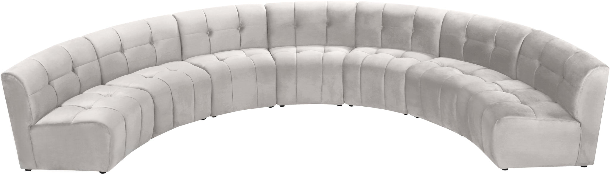 Limitless Cream Velvet 7pc. Modular Sectional - Furnish 4 Less 98 (NY)*