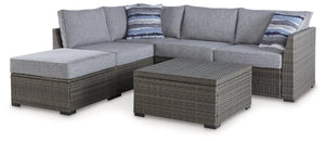 Petal Road Outdoor Loveseat Sectional/Ottoman/Table Set (Set of 4) - Furnish 4 Less 98 (NY)*