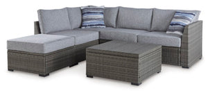 Petal Road Outdoor Loveseat Sectional/Ottoman/Table Set (Set of 4) - Furnish 4 Less 98 (NY)*