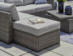 Petal Road Outdoor Loveseat Sectional/Ottoman/Table Set (Set of 4) - Furnish 4 Less 98 (NY)*