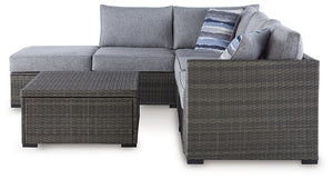 Petal Road Outdoor Loveseat Sectional/Ottoman/Table Set (Set of 4) - Furnish 4 Less 98 (NY)*