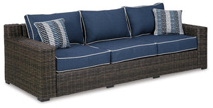 Grasson Lane 3-Piece Outdoor Sofa and Loveseat with Ottoman