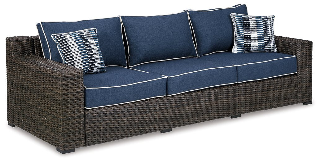 Grasson Lane 3-Piece Outdoor Sofa and Loveseat with Coffee Table