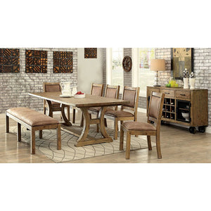 GIANNA Rustic Pine/Brown Side Chair (2/CTN)