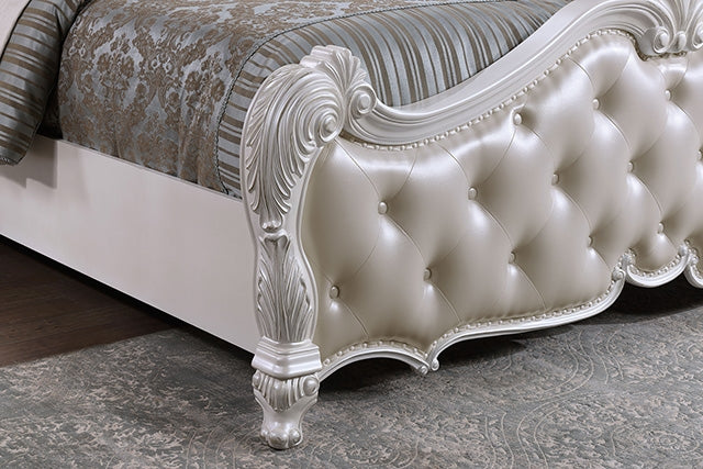 Ventresca Bed White & Chrome
