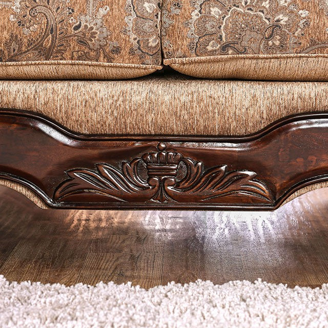 NICANOR Tan/Gold Love Seat