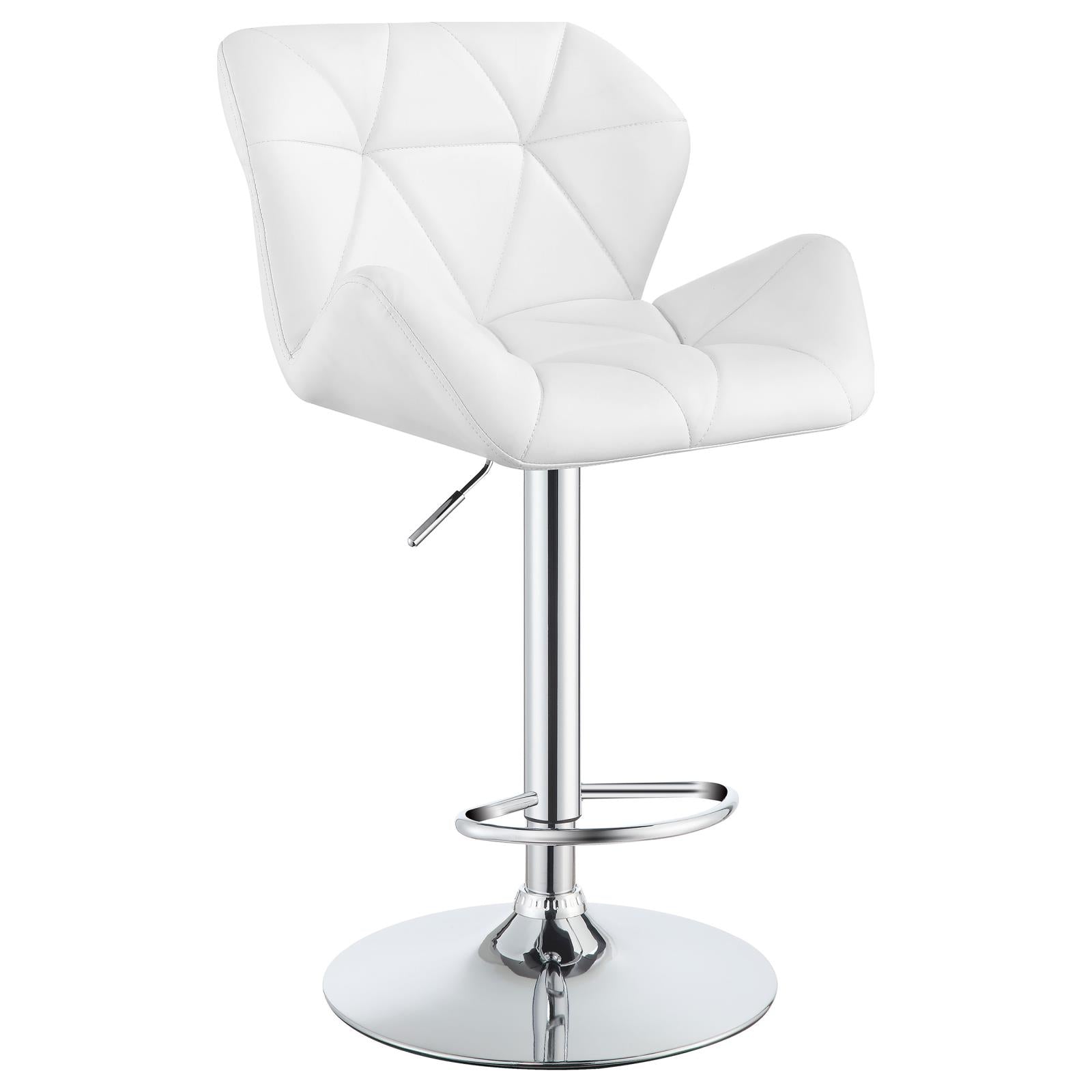 G100424 Contemporary White Adjustable Bar Stool image