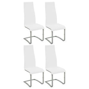 G102310 Contemporary White and Chrome Dining Chair image