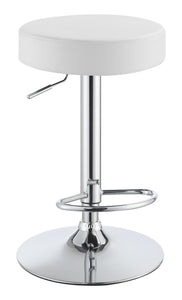 Modern White Adjustable Bar Stool image